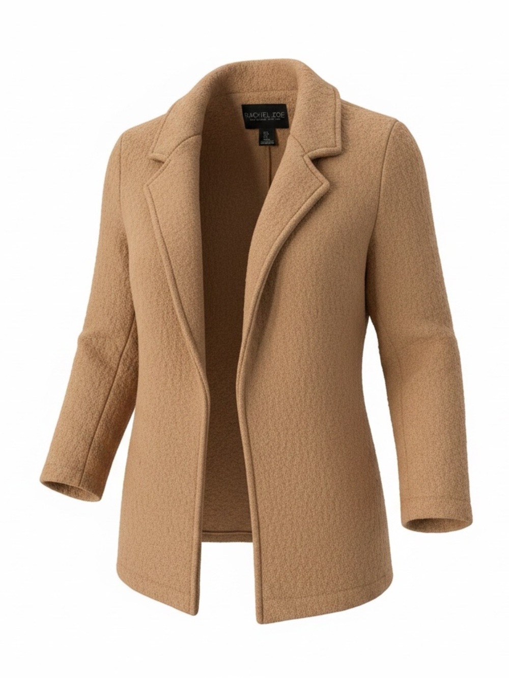 Rachel Zoe TJX Camel Wool-Blend Open Front Blazer Jacket- SMALL